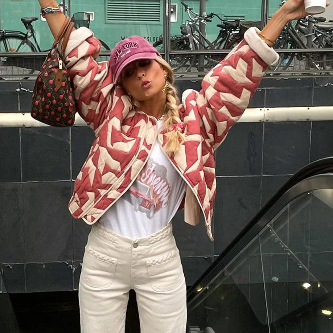 Stijlvolle Bedrukte Jas