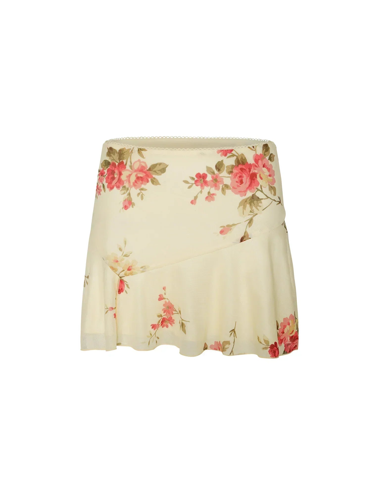 Evianna | Dames Crop-Top & Overslag Minirok Set – Bloemig Chic Coördinaat