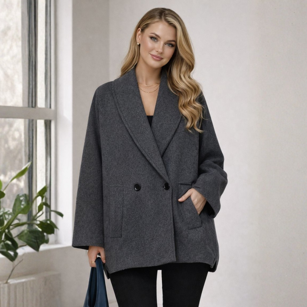 Korte damesjas | Tweed jas met klassieke uitstraling en losse pasvorm