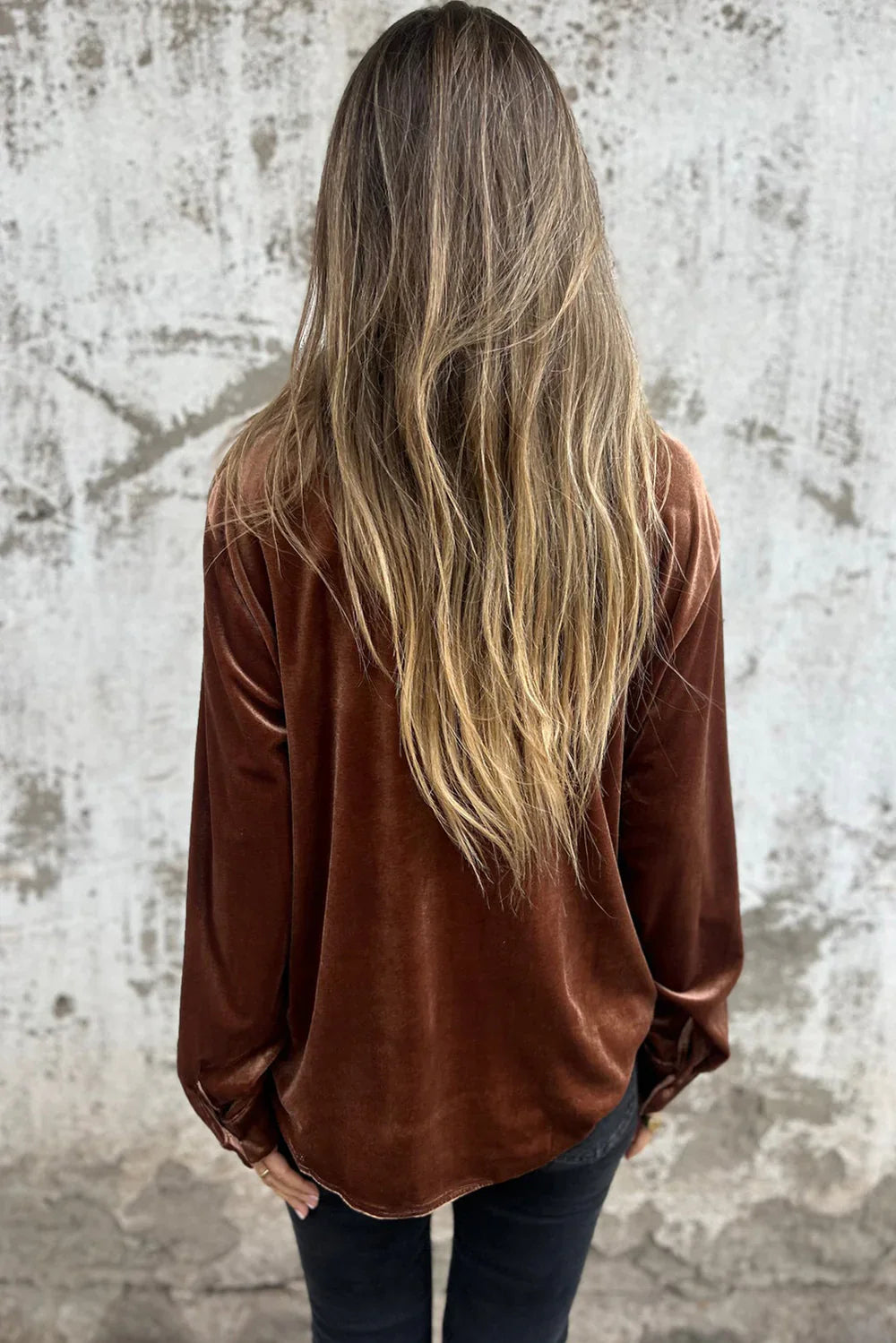 Velvet blouse voor dames