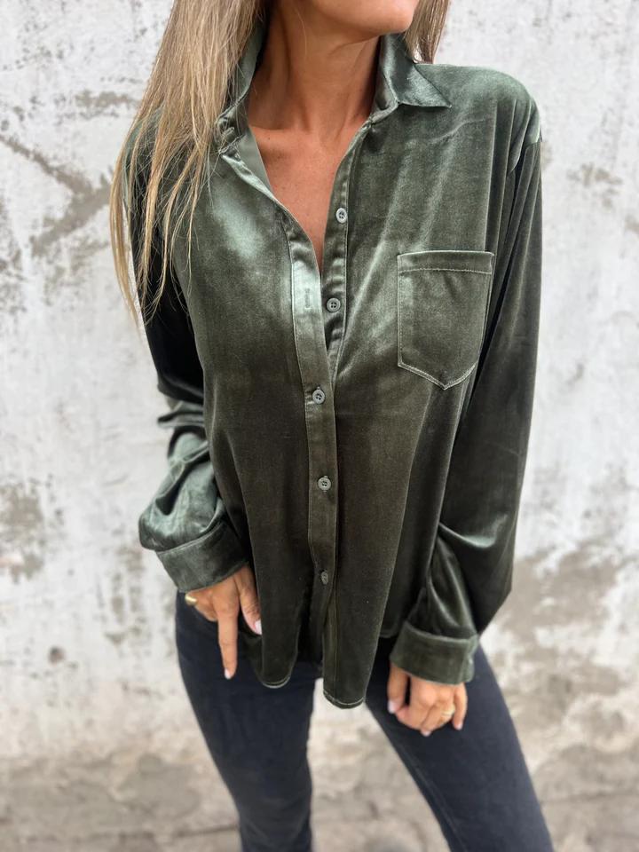 Velvet blouse voor dames
