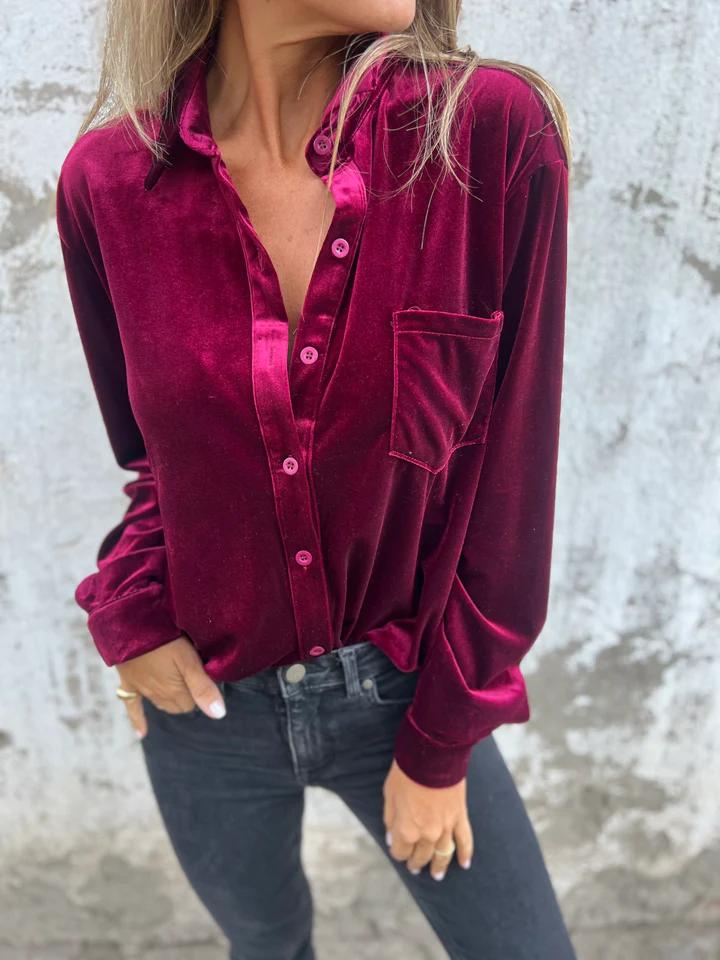 Velvet blouse voor dames