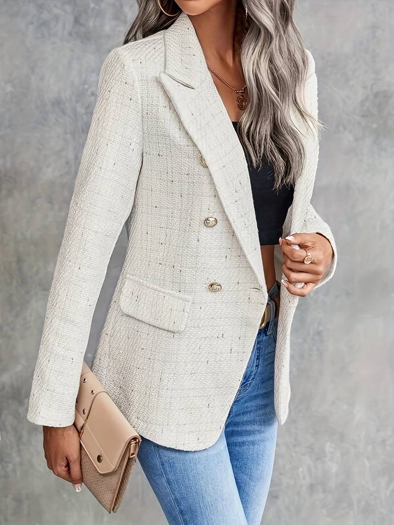 Women's Long Sleeve Blazer Elegant Tailored Jacket for Business and Casual Wear 0