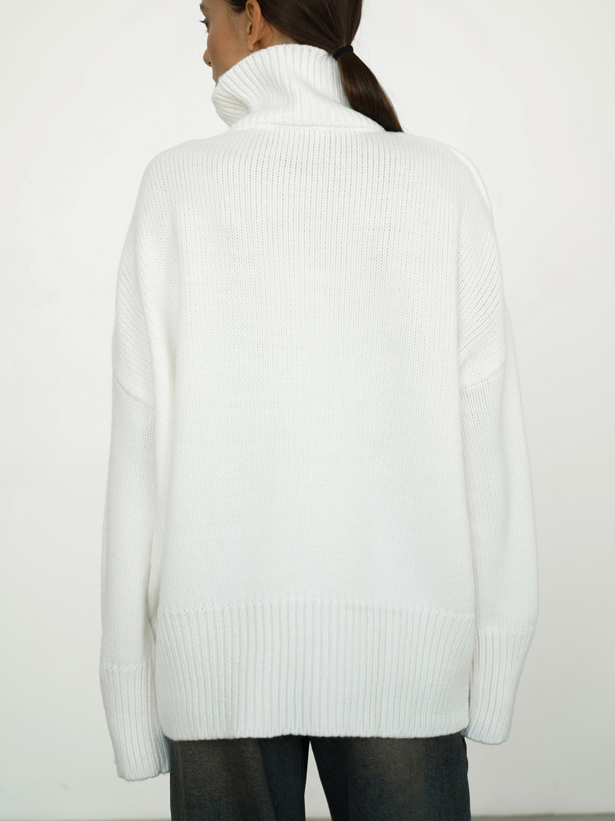 Dames Coltrui Wolmix - Gebreide Pullover met Rechte Pasvorm