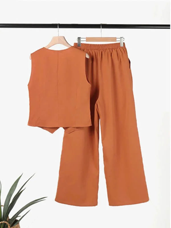 Marie Set | Tweedelige damesoutfit met elegante top en broek in casual chique stijl