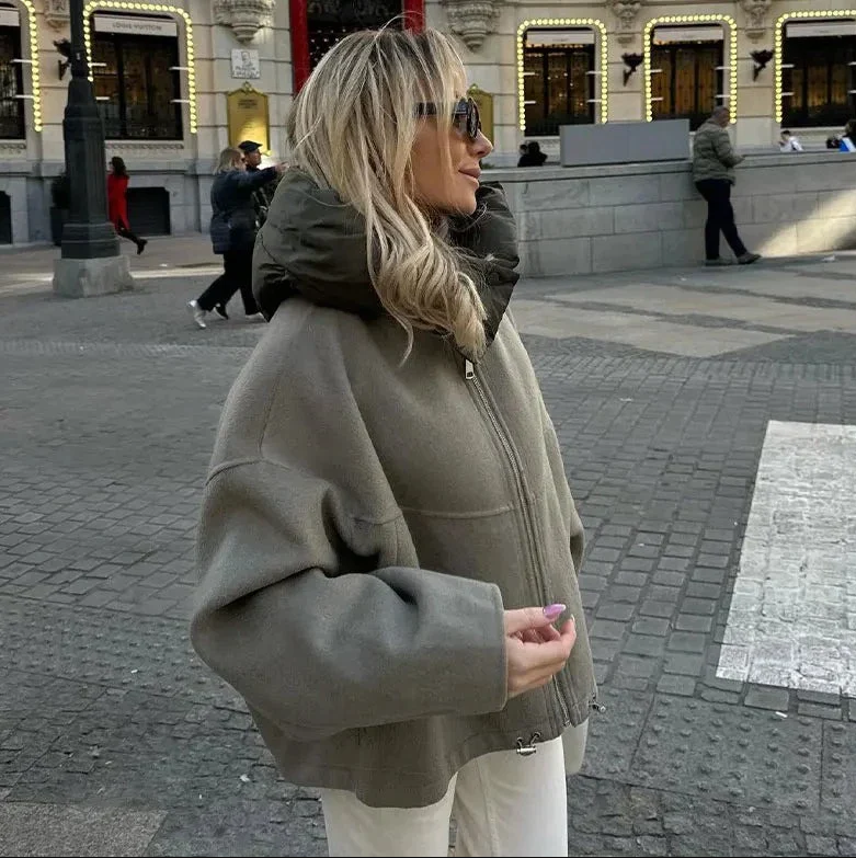Alina - Casual Losse Damesjas Met Capuchon