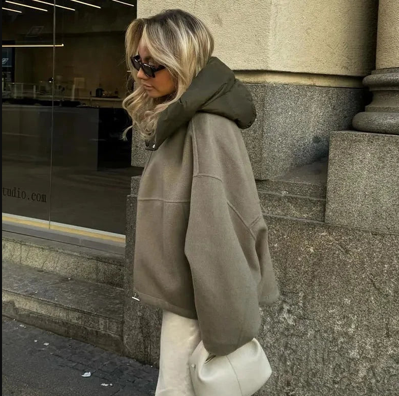 Alina - Casual Losse Damesjas Met Capuchon