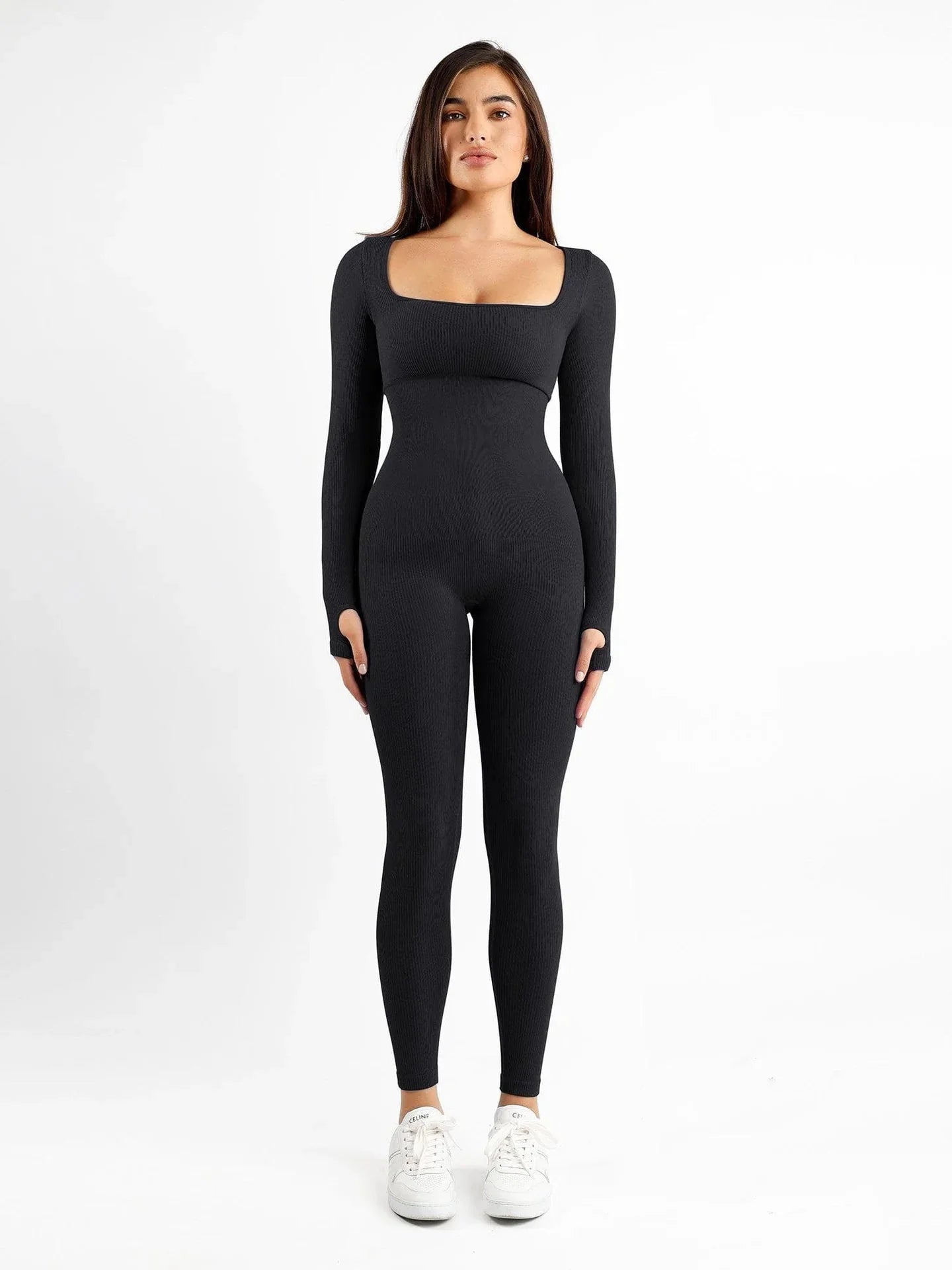 LIV Jumpsuit | Dames Jumpsuit met Compressie, Uitneembare Pads en Lange Mouwen