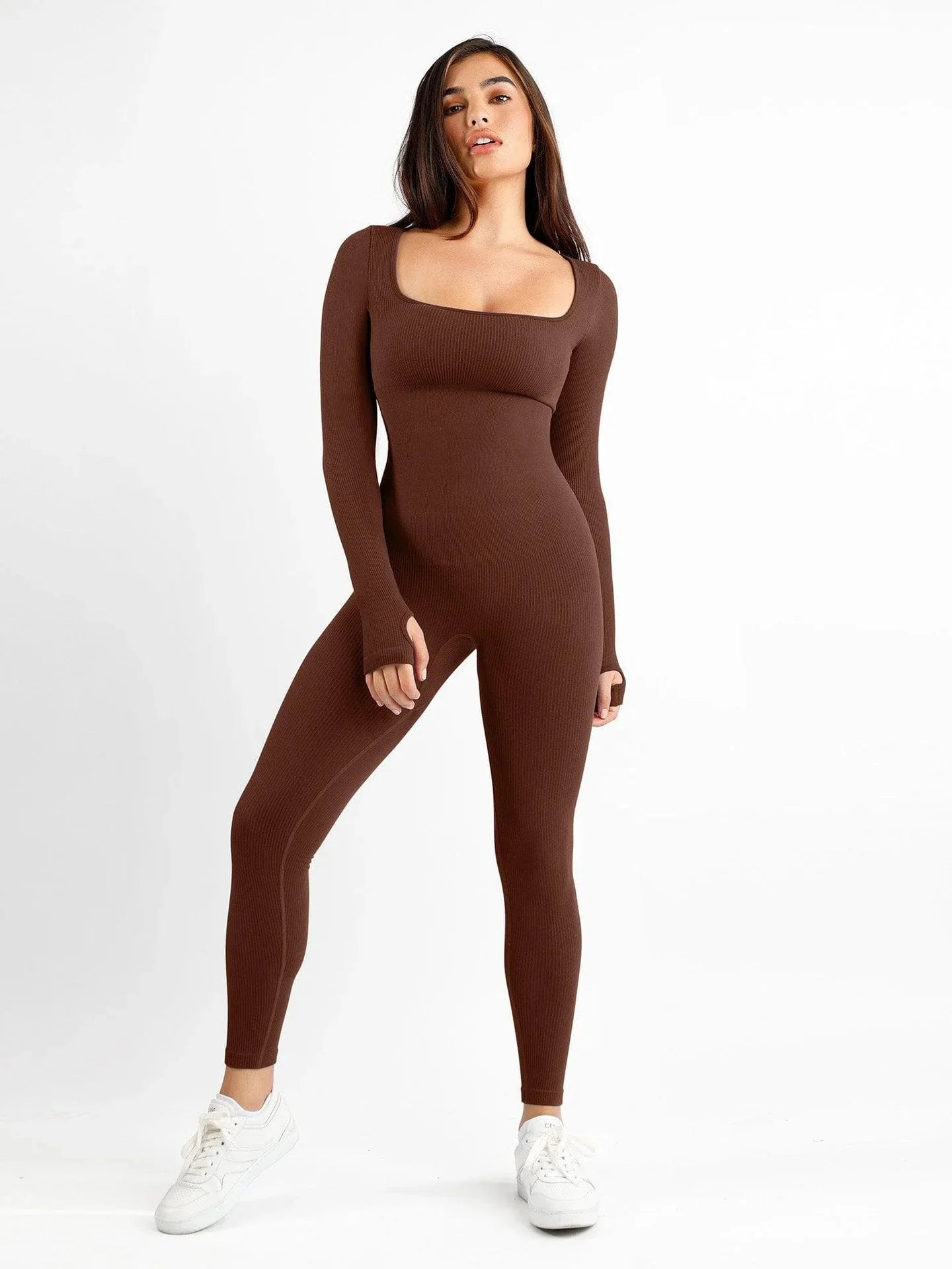 LIV Jumpsuit | Dames Jumpsuit met Compressie, Uitneembare Pads en Lange Mouwen