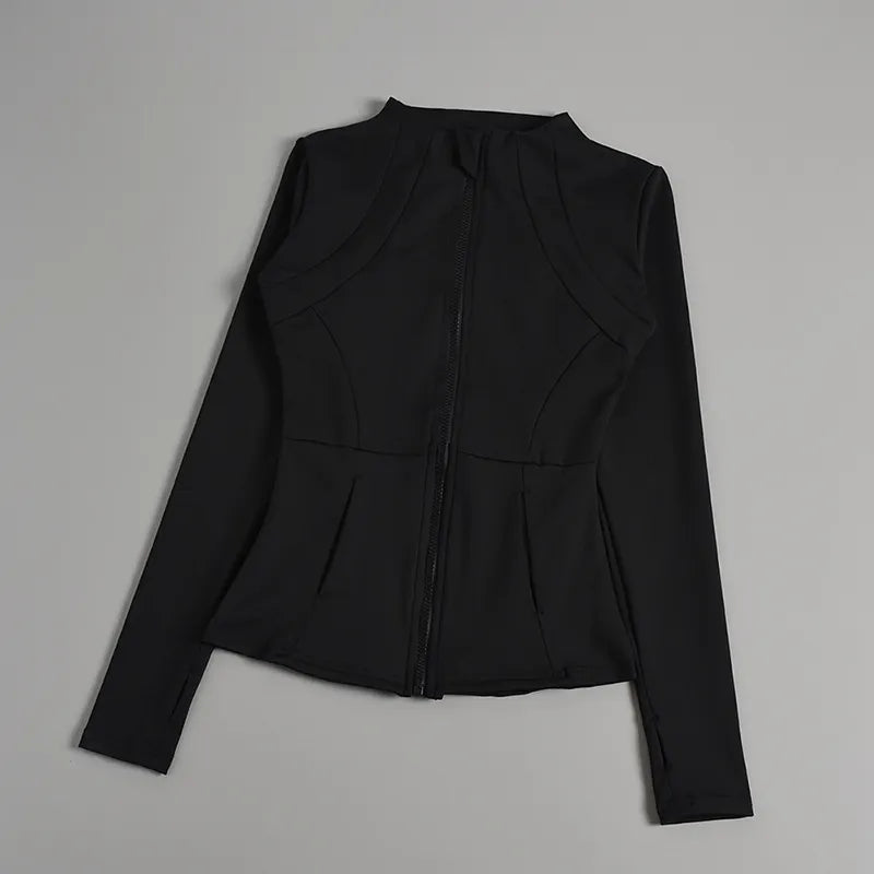Romy Fitness Jacket Dames | Sportieve Jas met Sneldrogende Stof en Staande Kraag