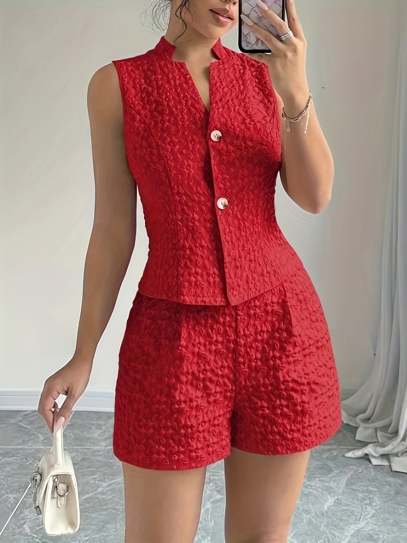 Aleah | Stijlvolle Jacquard Twee-delige Set voor Dames