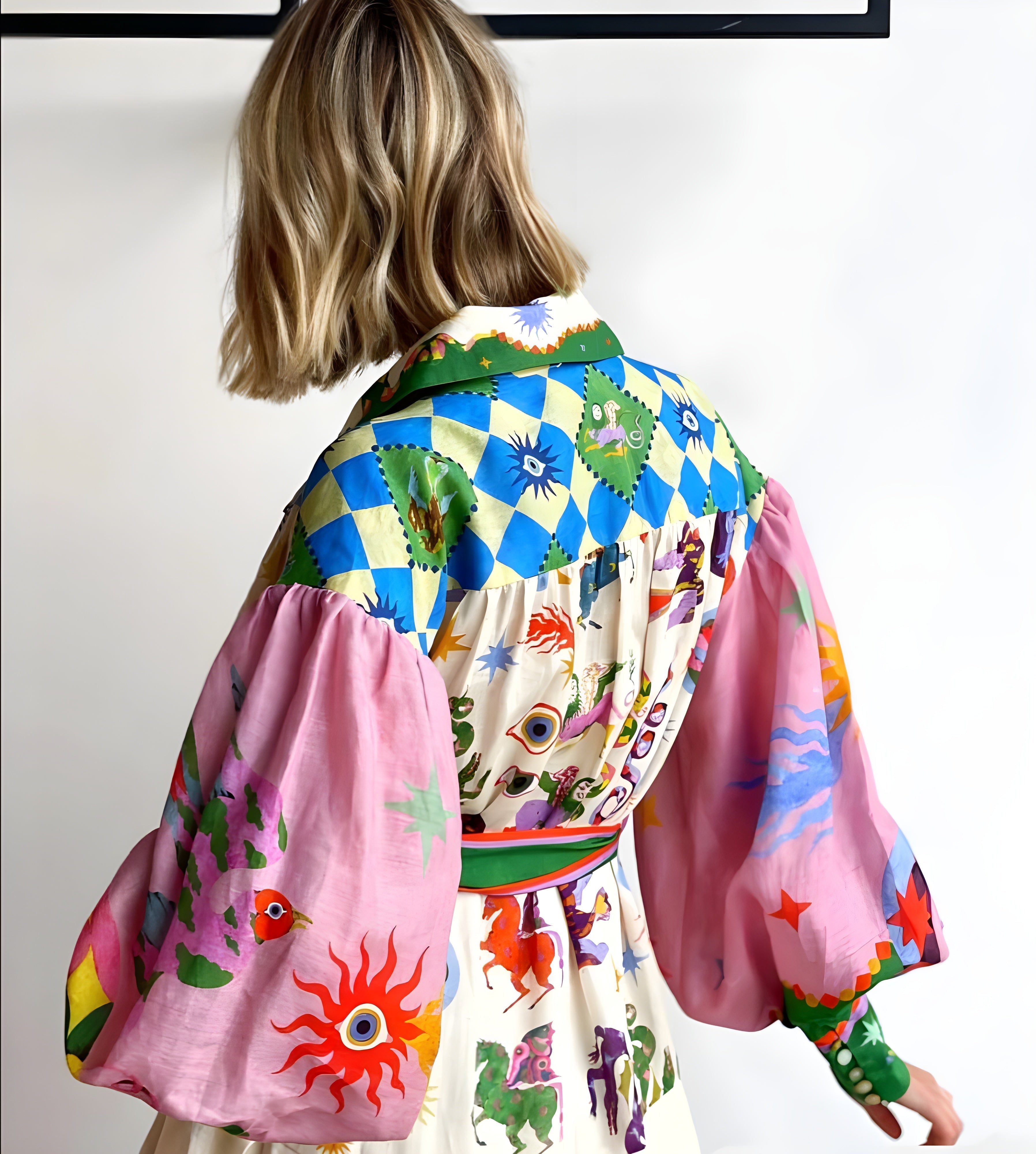 Kleurijke Italiaanse Maxi Jurk voor Dames