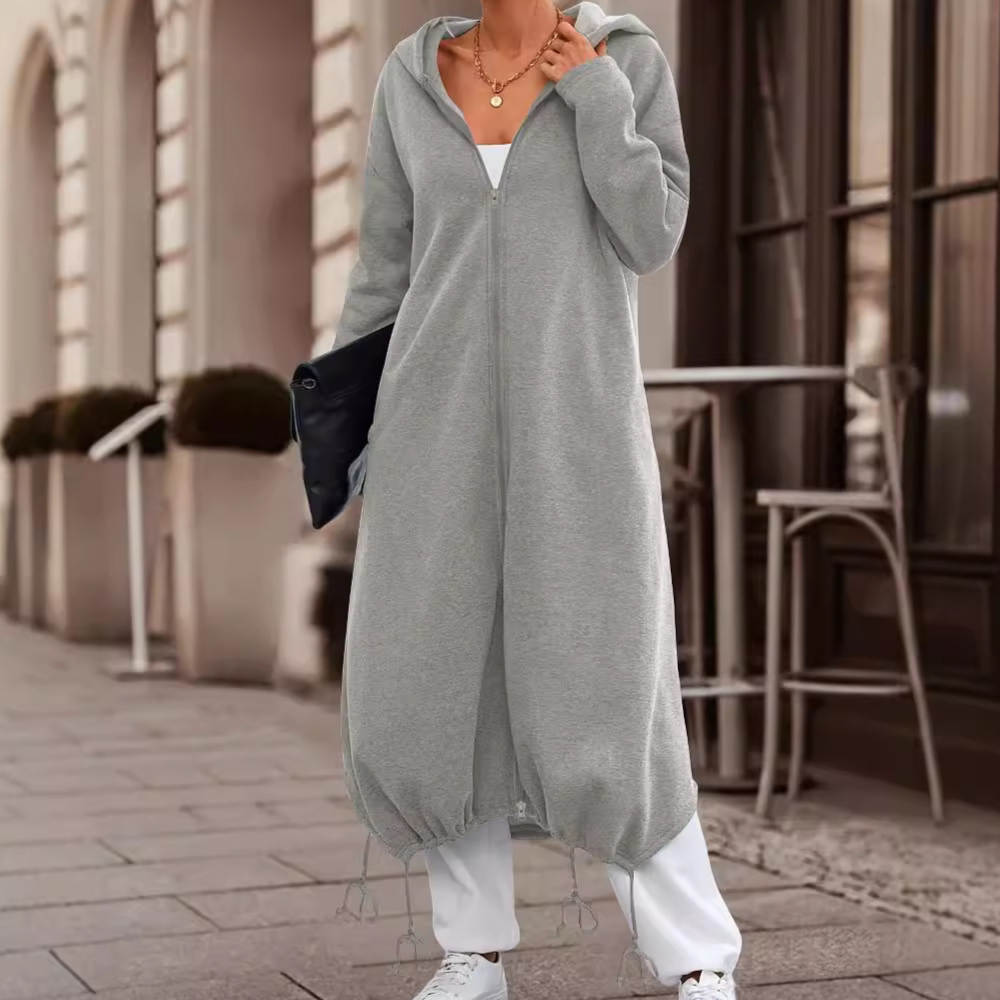 Hoodie vest dames | Comfortabele outerwear met lange mouwen en tijdloos design