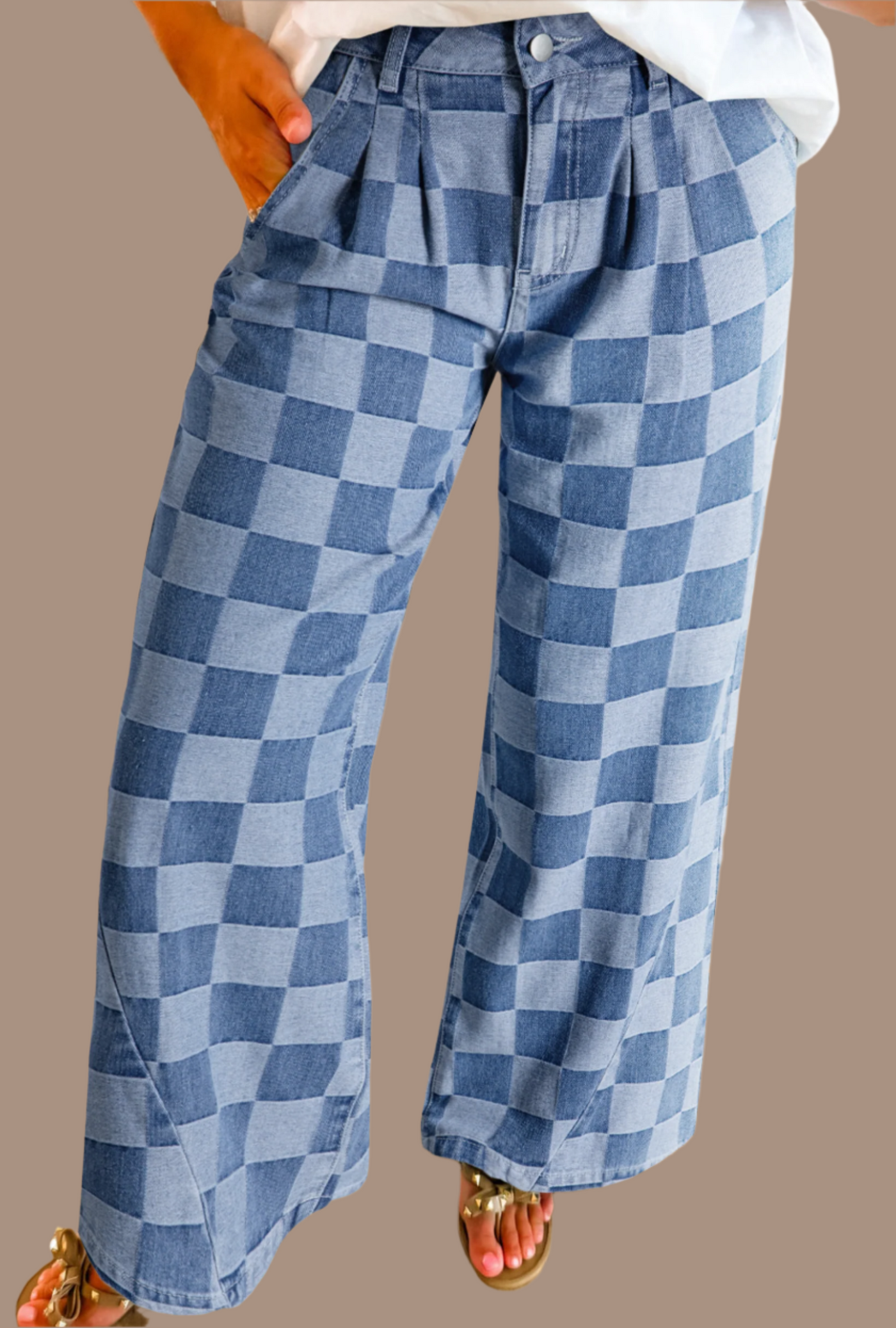 Briar - Hot to Go geruite denim jeans