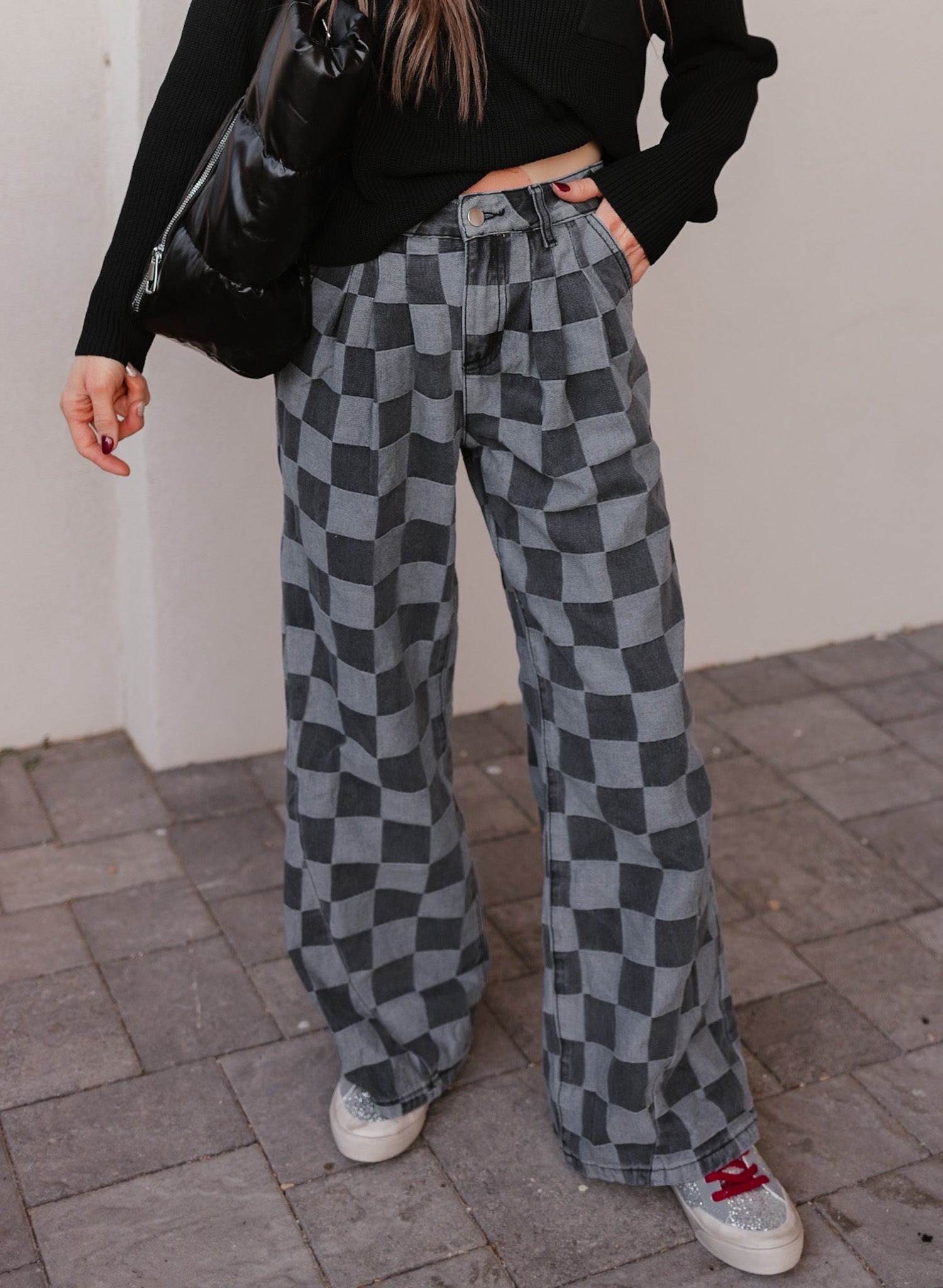 Briar - Hot to Go geruite denim jeans