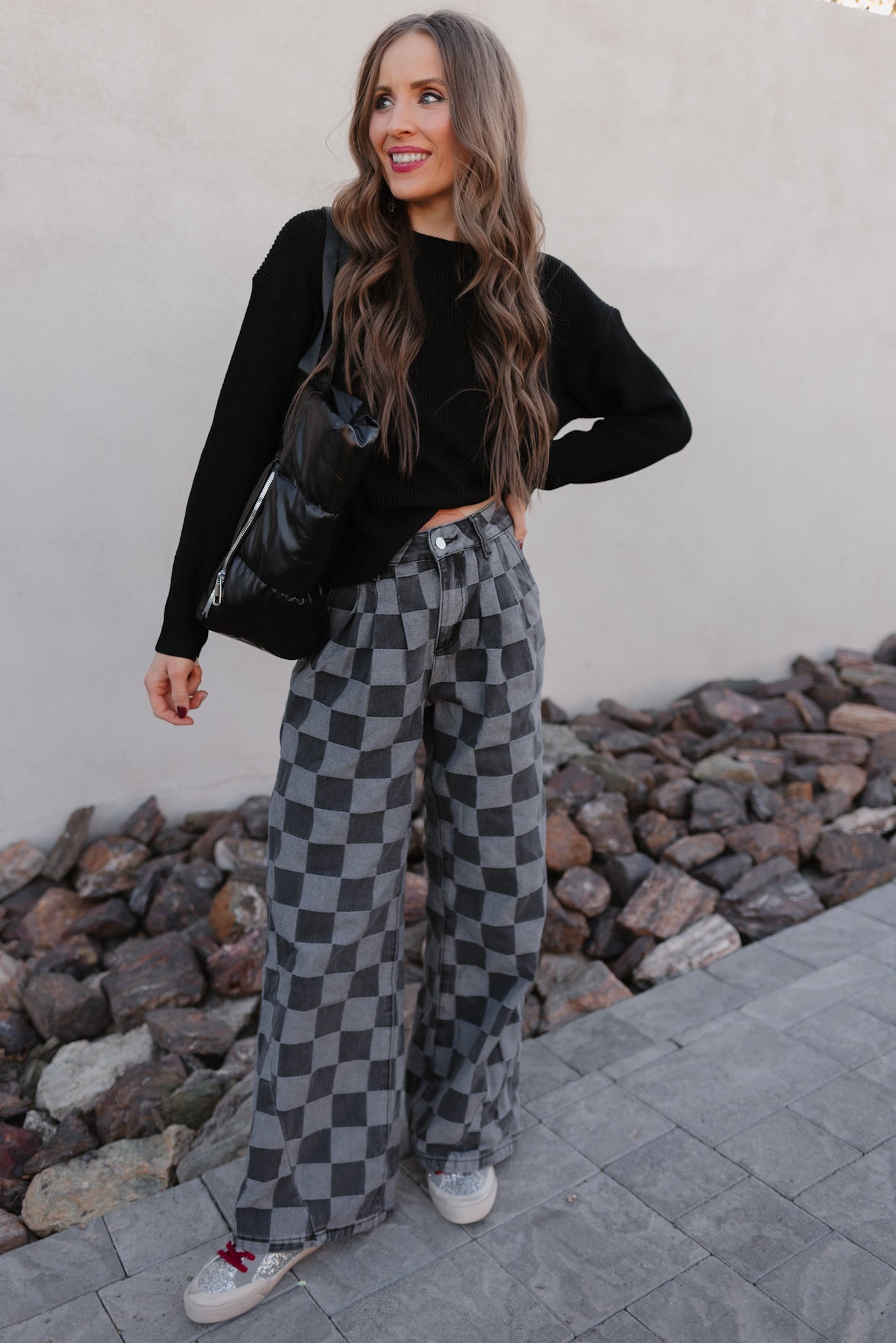 Briar - Hot to Go geruite denim jeans