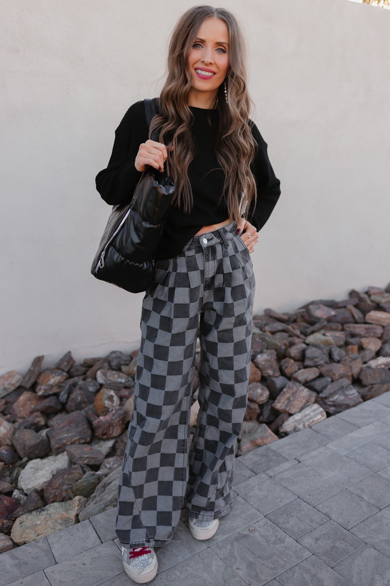 Briar - Hot to Go geruite denim jeans