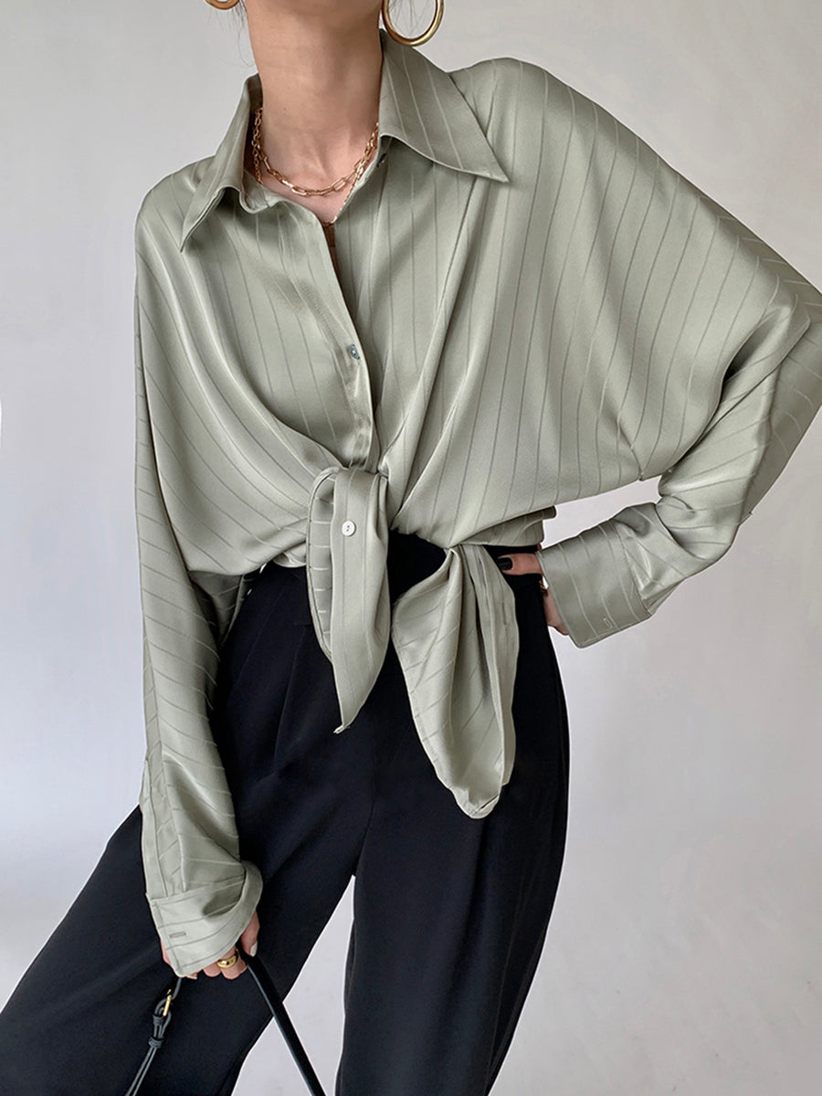 Christel - Oversized Overhemd met Kraag en Knoopjes