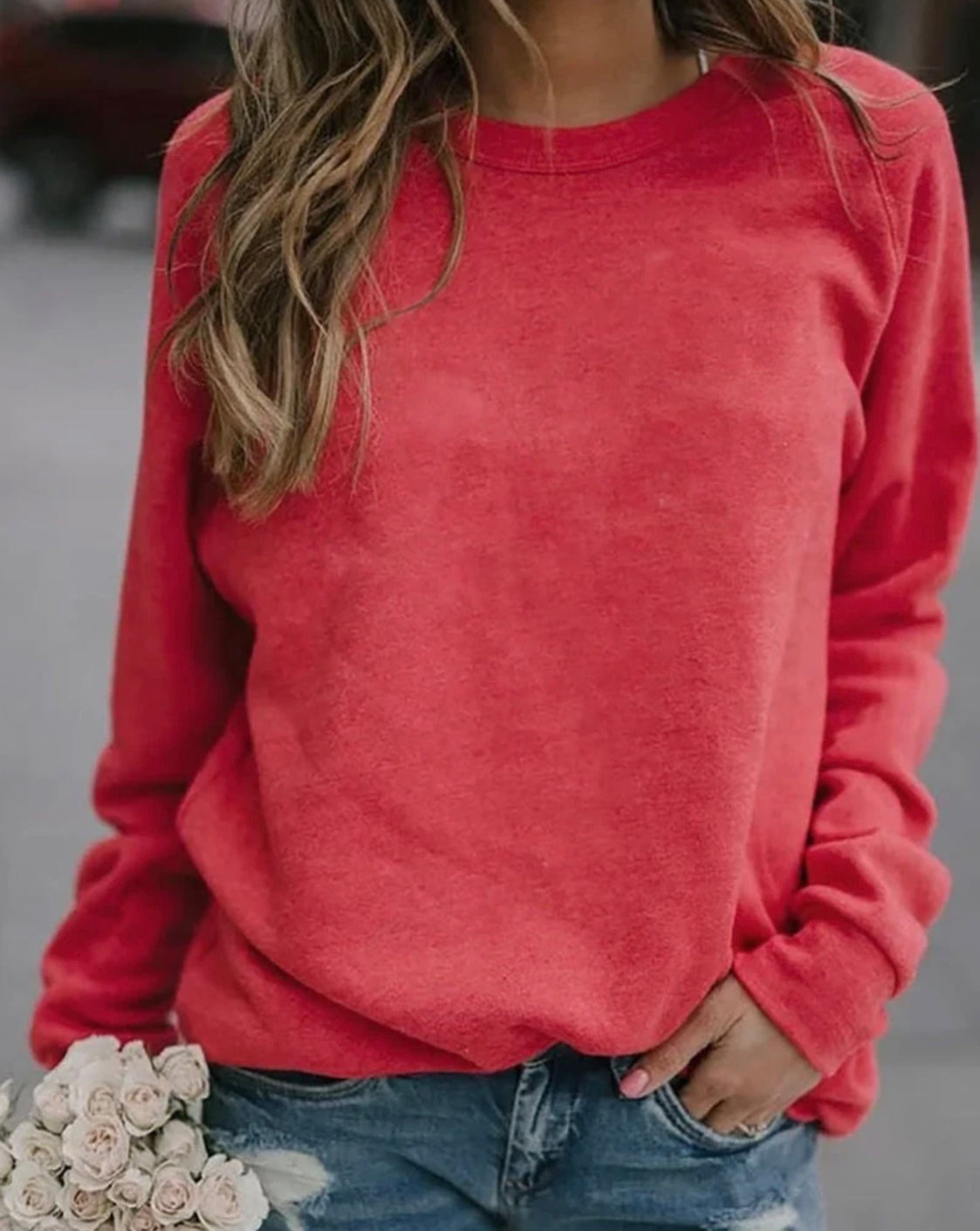 Comfortabel sweatshirt met ronde hals