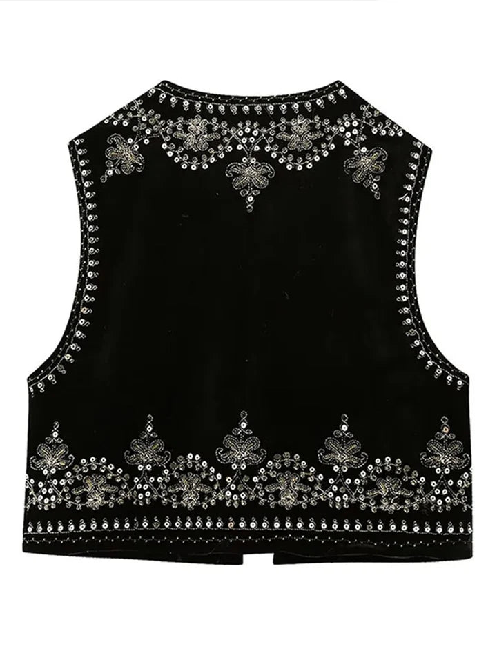 Darlene - Geborduurd Gilet