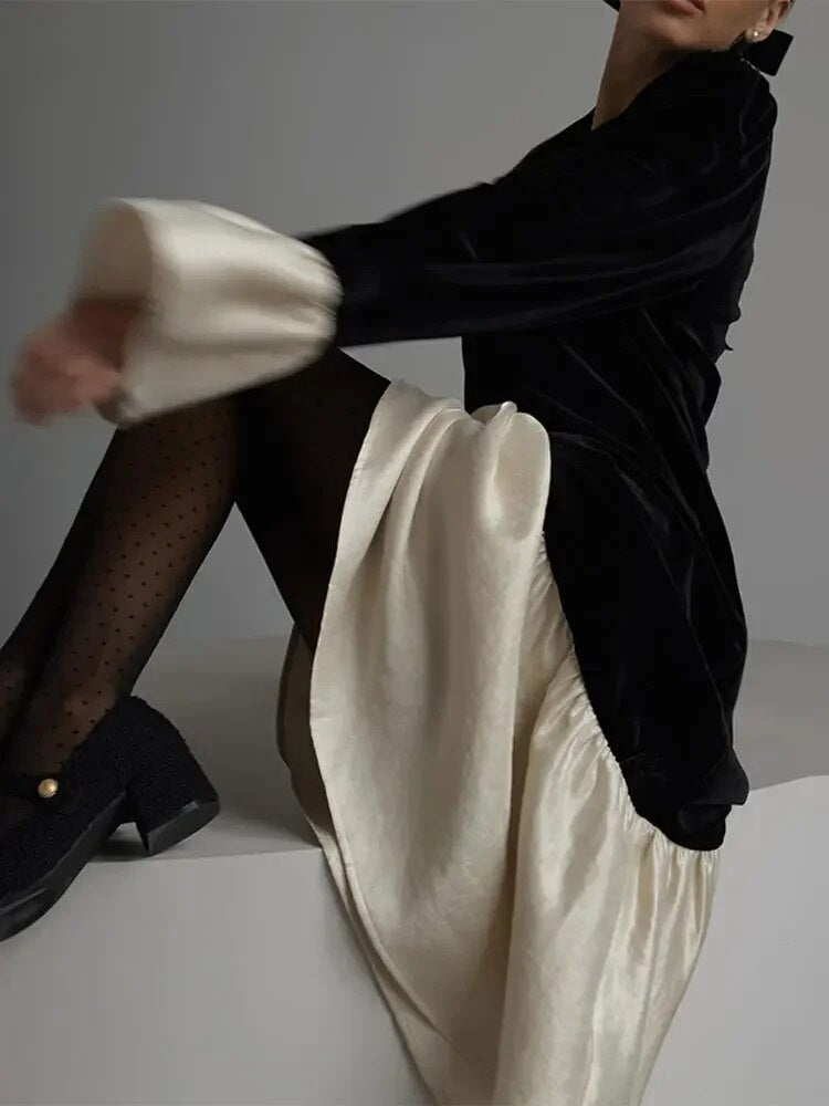 Dayana | Dames lange jurk met elegante pasvorm in zwart