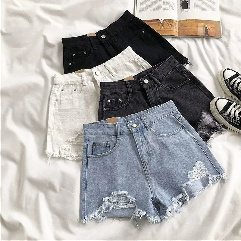 Dames High-Waisted Shorts – Casual, Geschikt voor Zomer en Dagelijks Gebruik