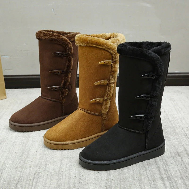 Winterlaarzen dames | Warme laarzen met zachte voering en antislip zool