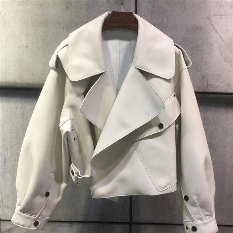 Imogen cropped jack dames | Stoer nepleren jasje met kraag en getailleerde snit