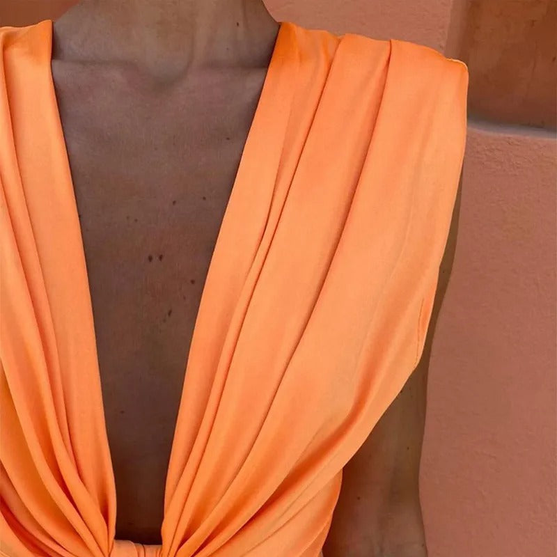 VALEN | Mouwloze midi jurk