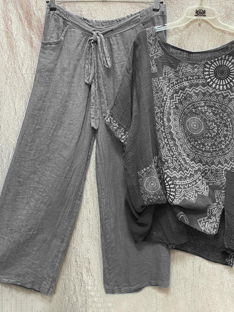 MM | Tweedelige set met losse bohemienprint