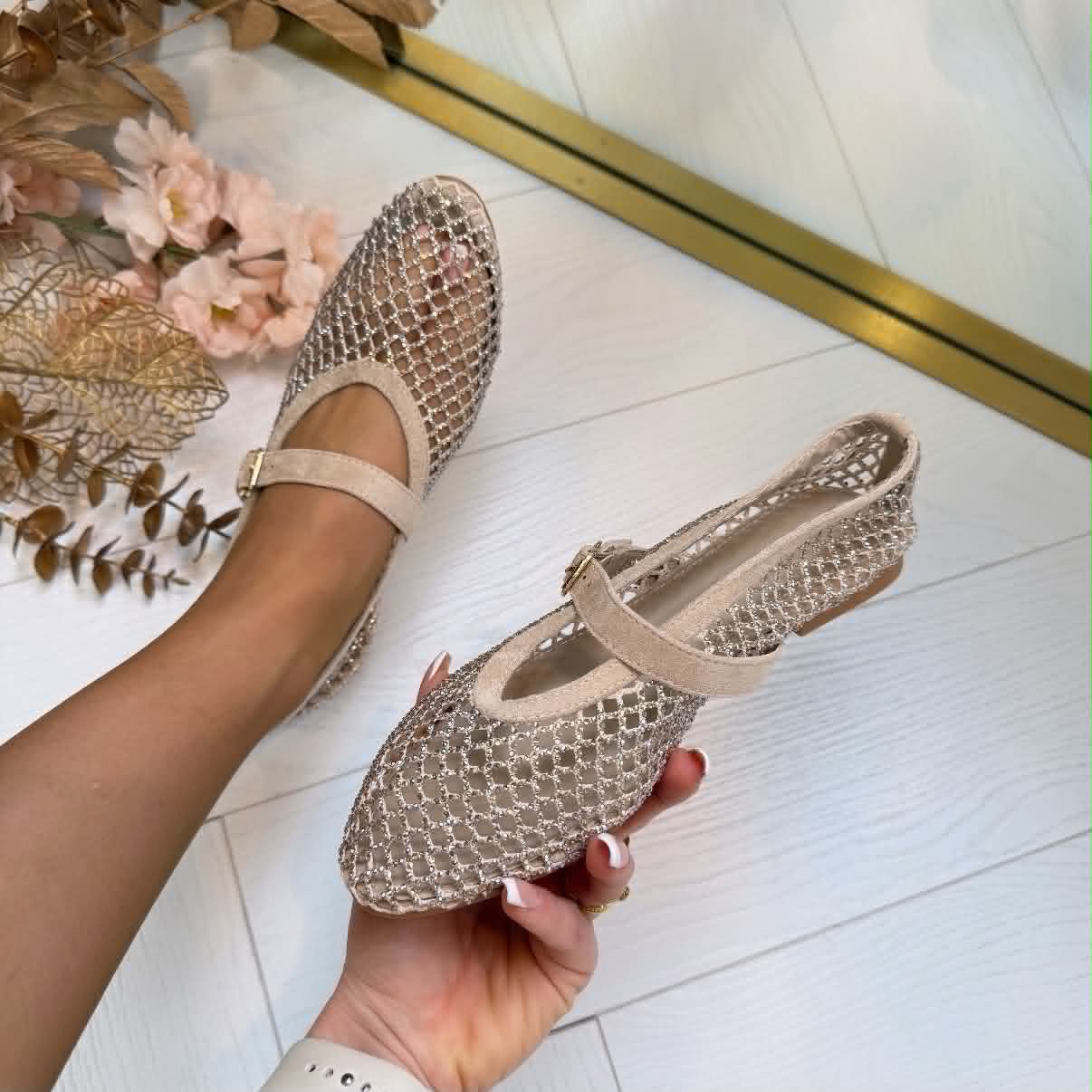 Dames Ballerina – Casual, Geschikt voor Lente en Zomer, Met Gespje en Comfortabele Pasvorm