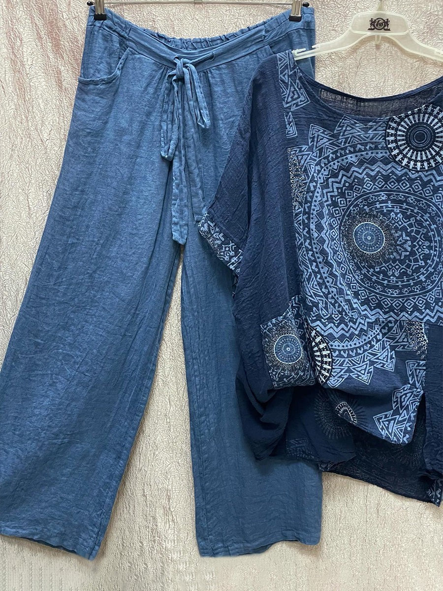 MM | Tweedelige set met losse bohemienprint