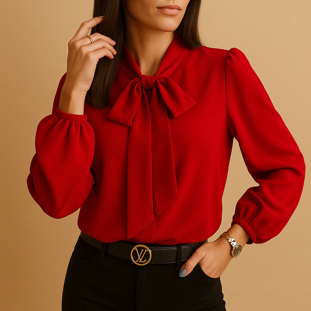 Maria | Elegante blouse met strikdetail voor dames