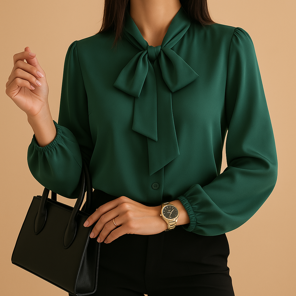 Maria | Elegante blouse met strikdetail voor dames