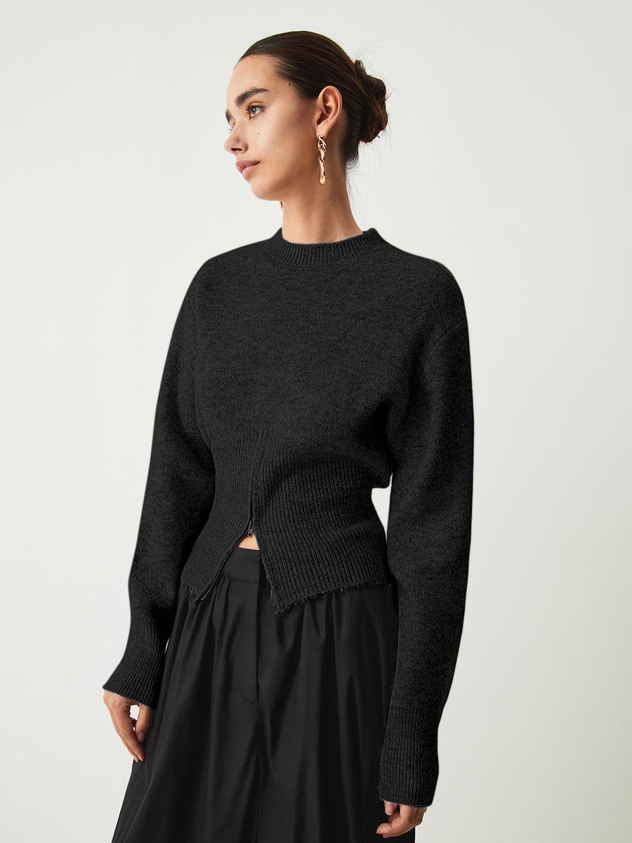 Elena - Half Zip Fuzzy Trui