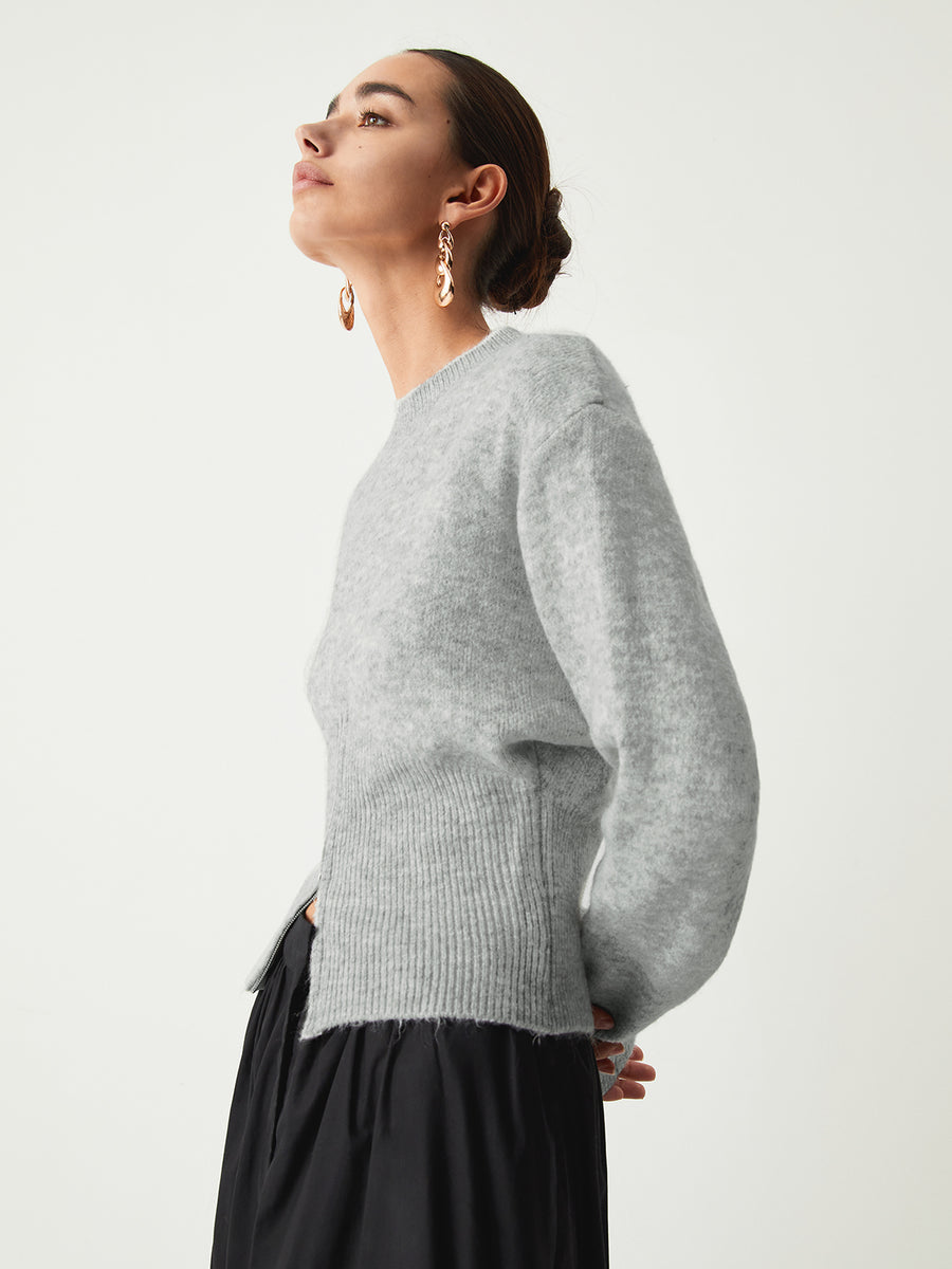 Elena - Half Zip Fuzzy Trui