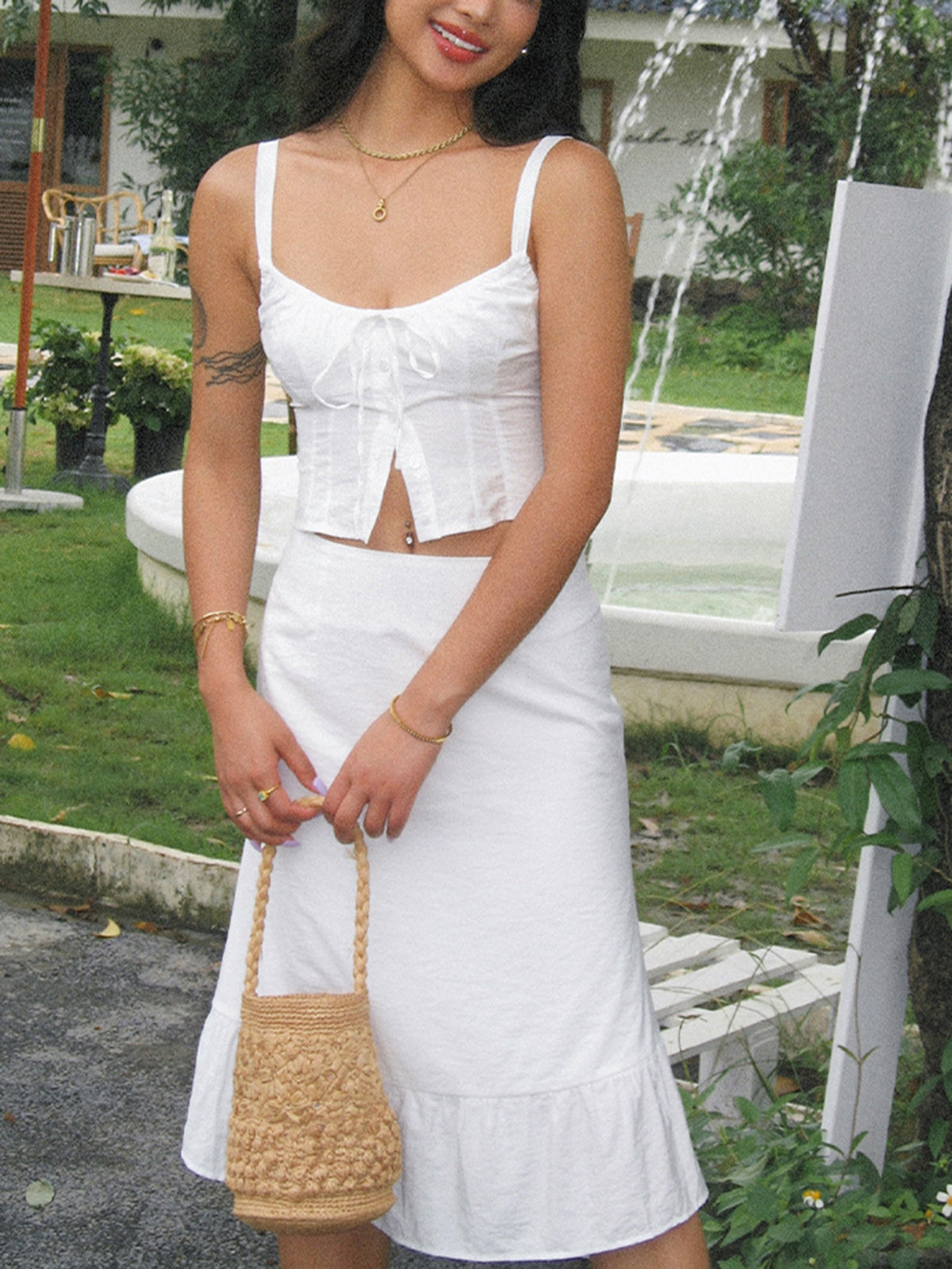 Eliza | Tweedelige rokset voor dames met corsettop in cowgirl aesthetics stijl
