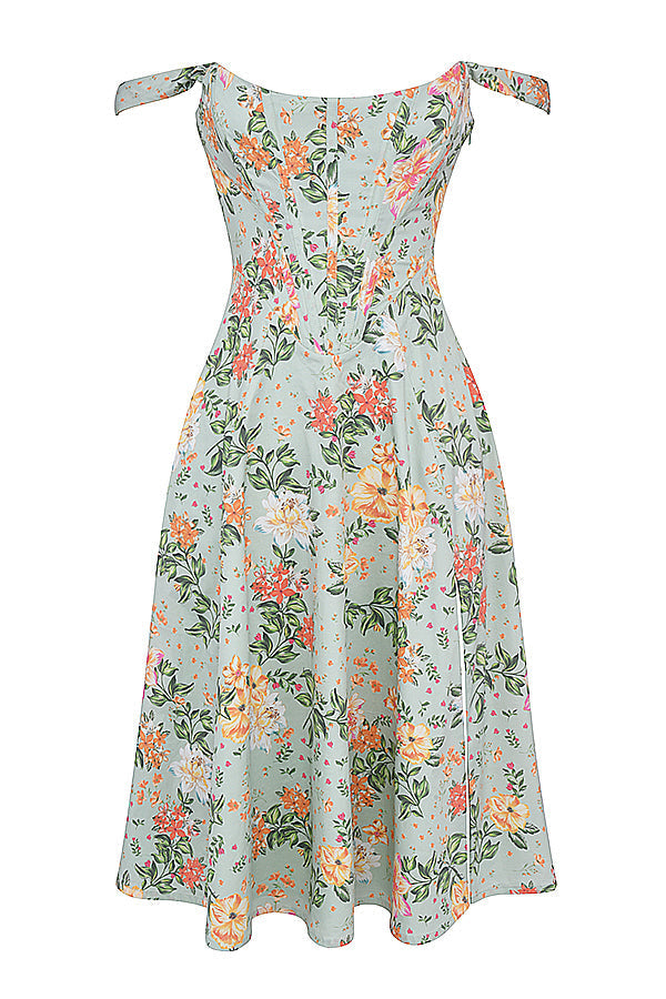 Elysia - Bloemen Midi Zonnejurk