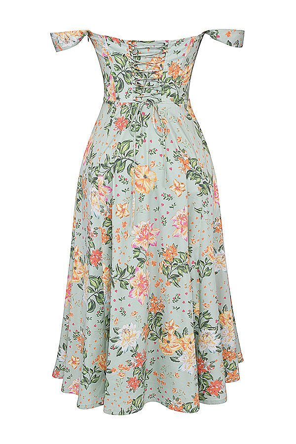 Elysia - Bloemen Midi Zonnejurk