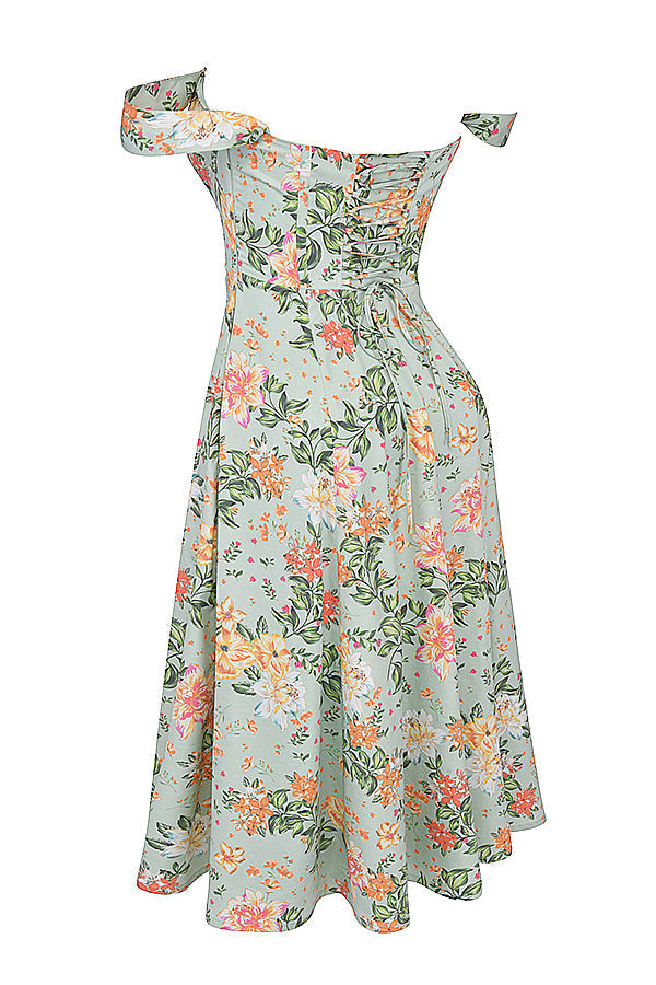 Elysia - Bloemen Midi Zonnejurk