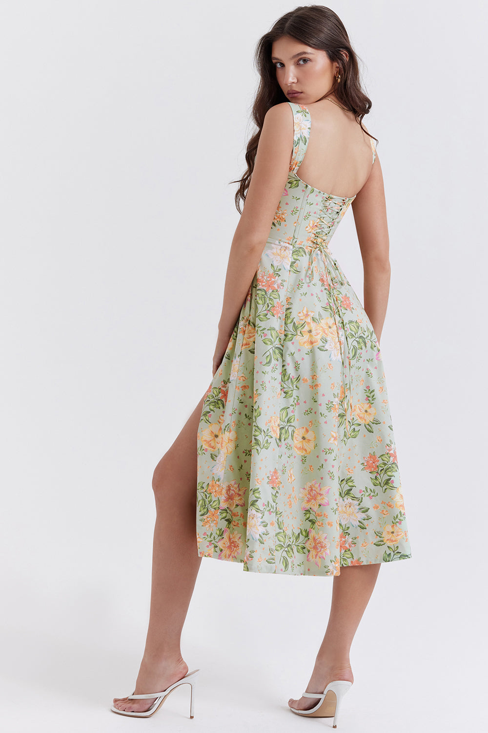 Elysia - Bloemen Midi Zonnejurk