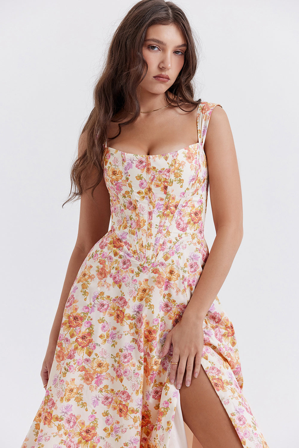 Elysia - Bloemen Midi Zonnejurk