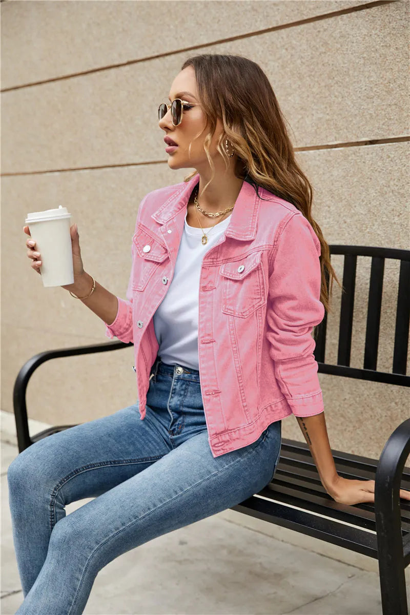 Eva - Kort Denim Jasje