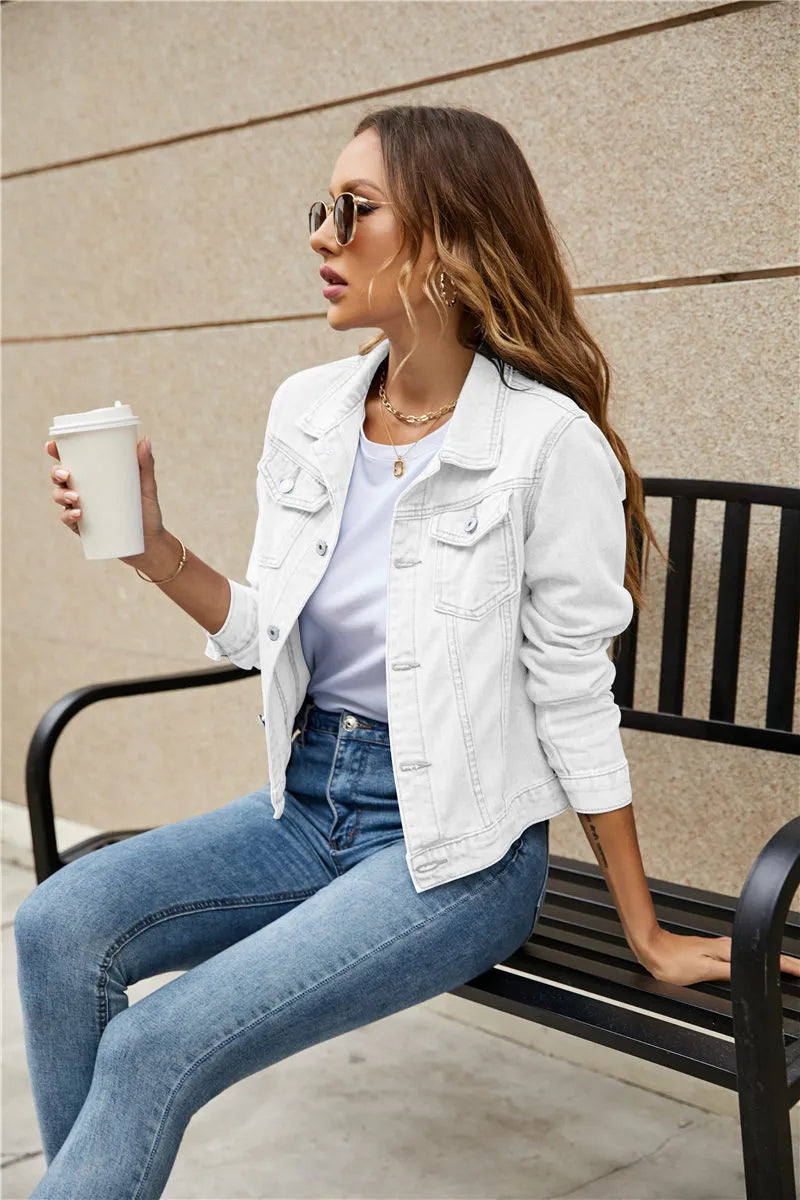 Eva - Kort Denim Jasje
