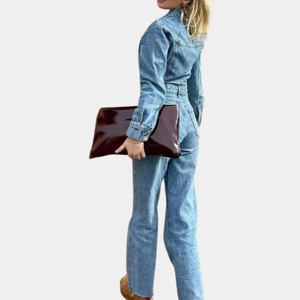 Fatima - Stijlvolle Denim Jumpsuit