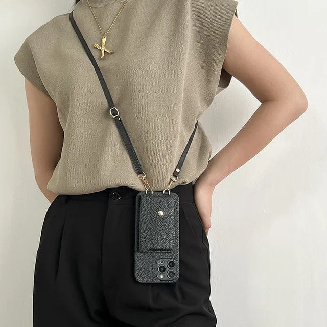 Crossbody Telefoonhoesje met Koord - Unisex
