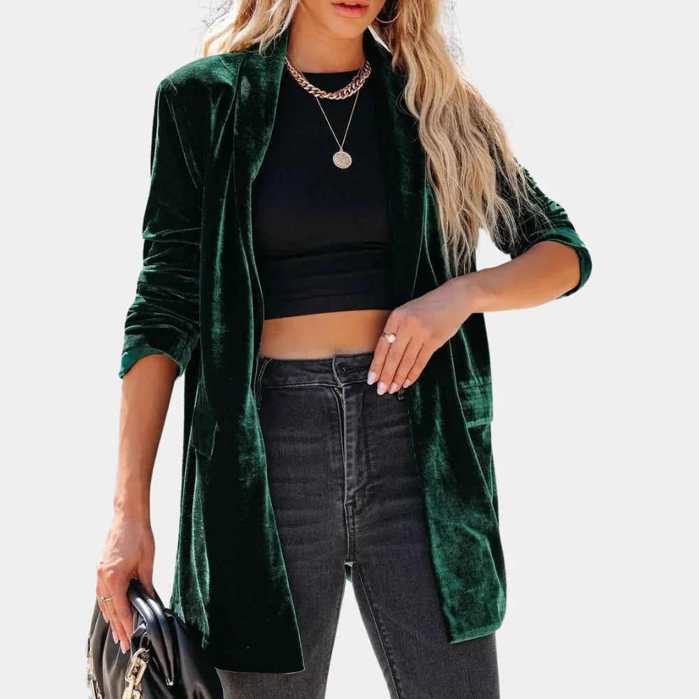 Fluwelen blazer voor dames