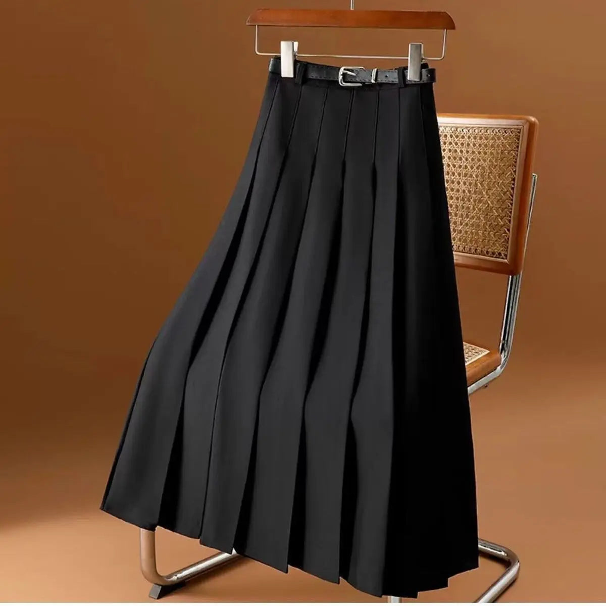Geplooide midi rok voor dames