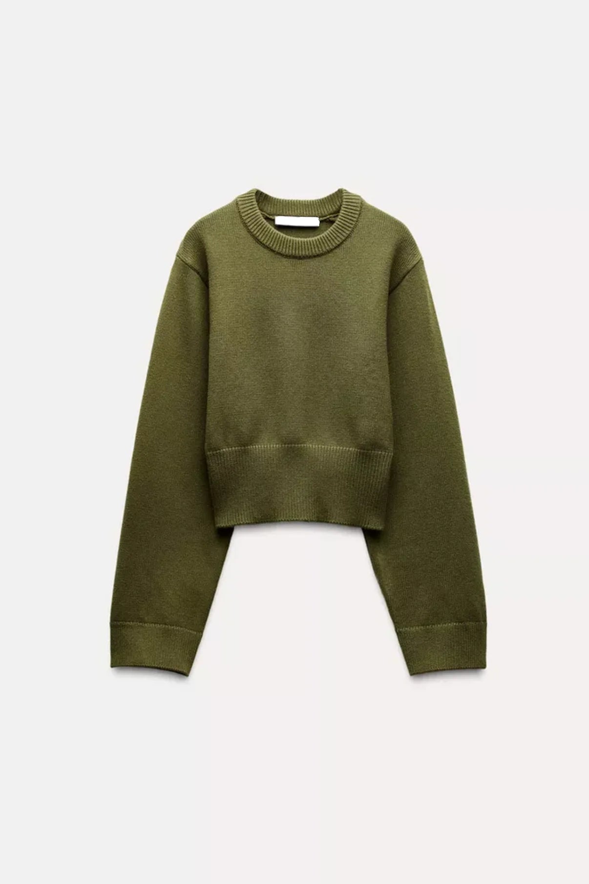 Groene Sweater | Dames gebreide trui met losvallende pasvorm en warme stof