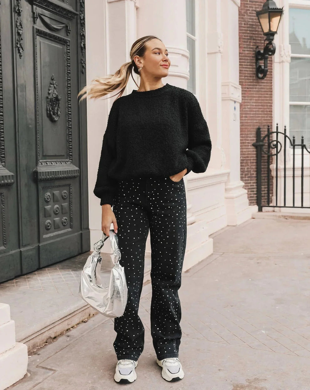 Hailey - Denim glitter spijkerbroek
